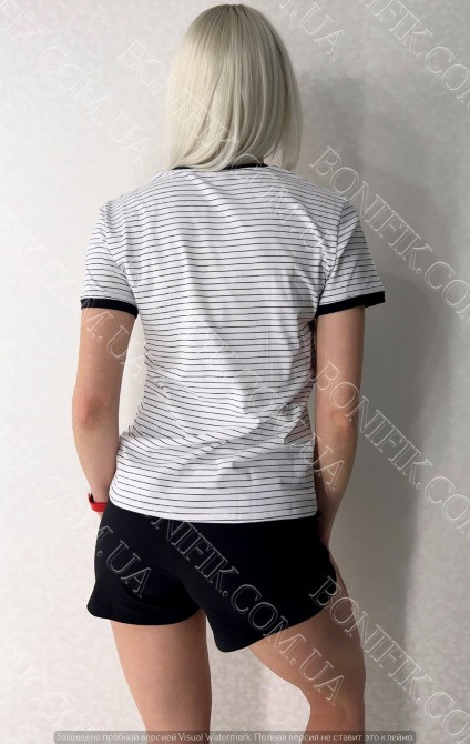 Домашний комплект (футболка+шорты) "Strip Life" (16154) (арт. 1641) Кривий Ріг - зображення 2
