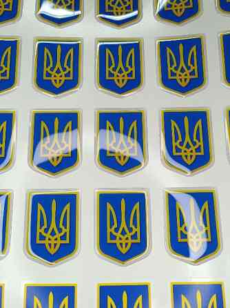 Об'ємна наклейка, шильда, смоляна етикетка. Київ