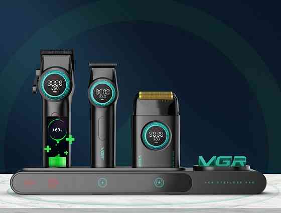 Комплект длят стрижки VGR STEPLERSS PRO 3 IN 1 BLACK черный Киев