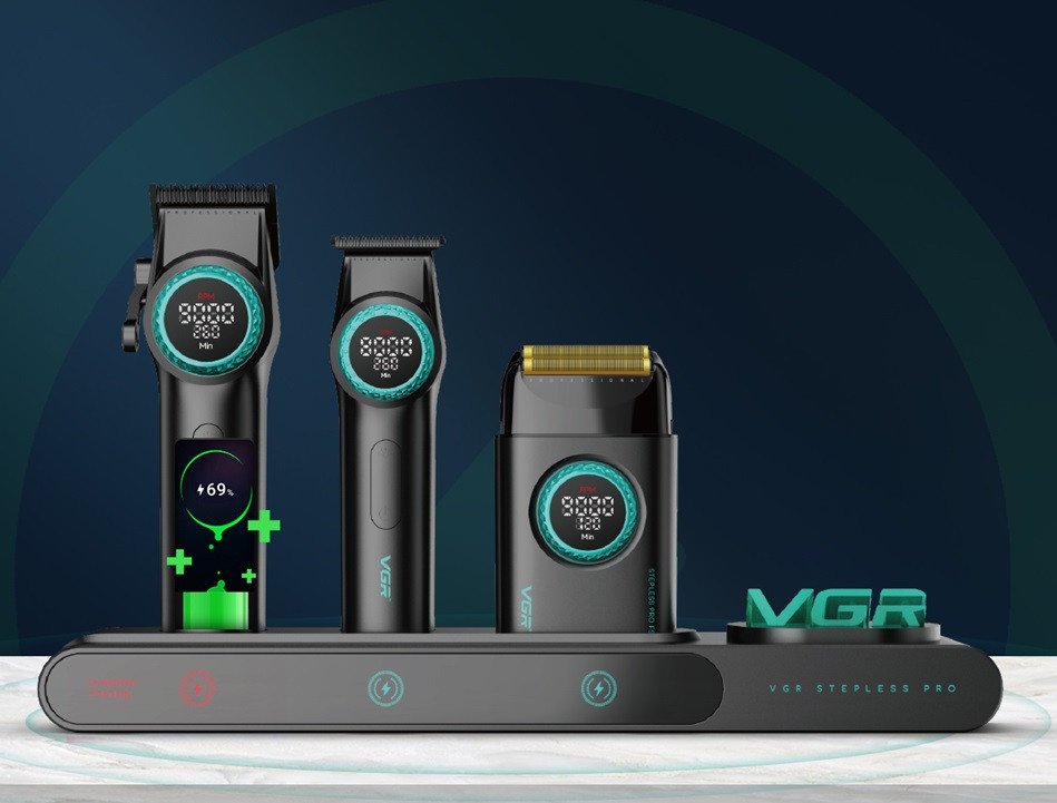 Комплект длят стрижки VGR STEPLERSS PRO 3 IN 1 BLACK черный Киев - изображение 3