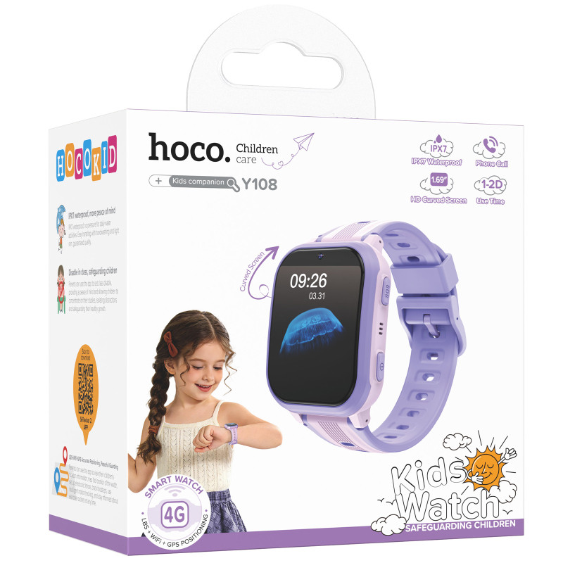 Детские cмарт-часы Hoco Y108 4G with call function Херсон - зображення 3