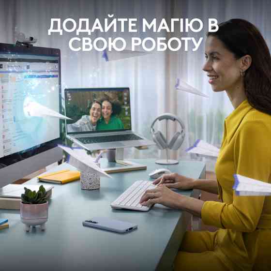 Комплект клавиатуры и мыши компьютерные беспроводные Logitech Signature Slim Combo MK950 Off White L Київ