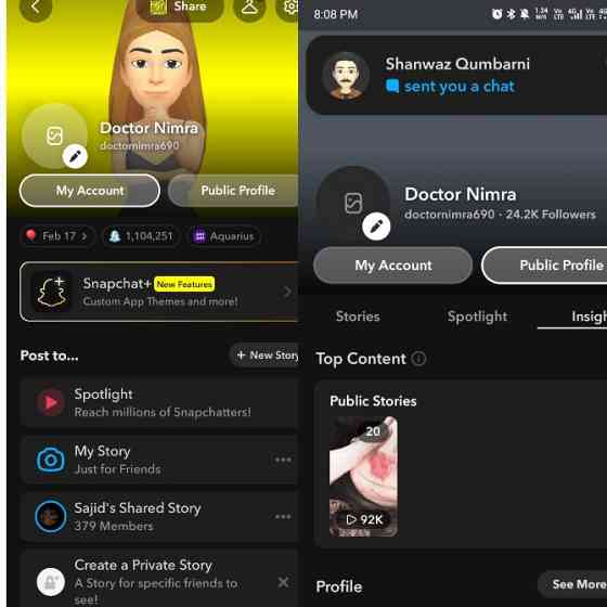 Аккаунт Snapchat с snapscore 1 млн и 33k подписчиков Київ