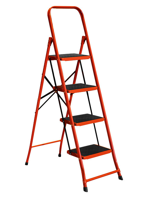Стремянка металлическая FORTE LFD131TB (4 ступеньки) , высота 132см/95см (33468) Київ - зображення 4