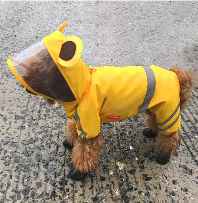 Дощовик-комбінезон для собак 11508 S жовтий Київ - зображення 1
