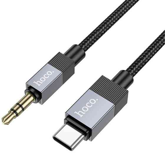 Аудио кабель Aux Hoco UPA32B Clever digital (Type-C to AUX 3.5mm) (1m) Херсон