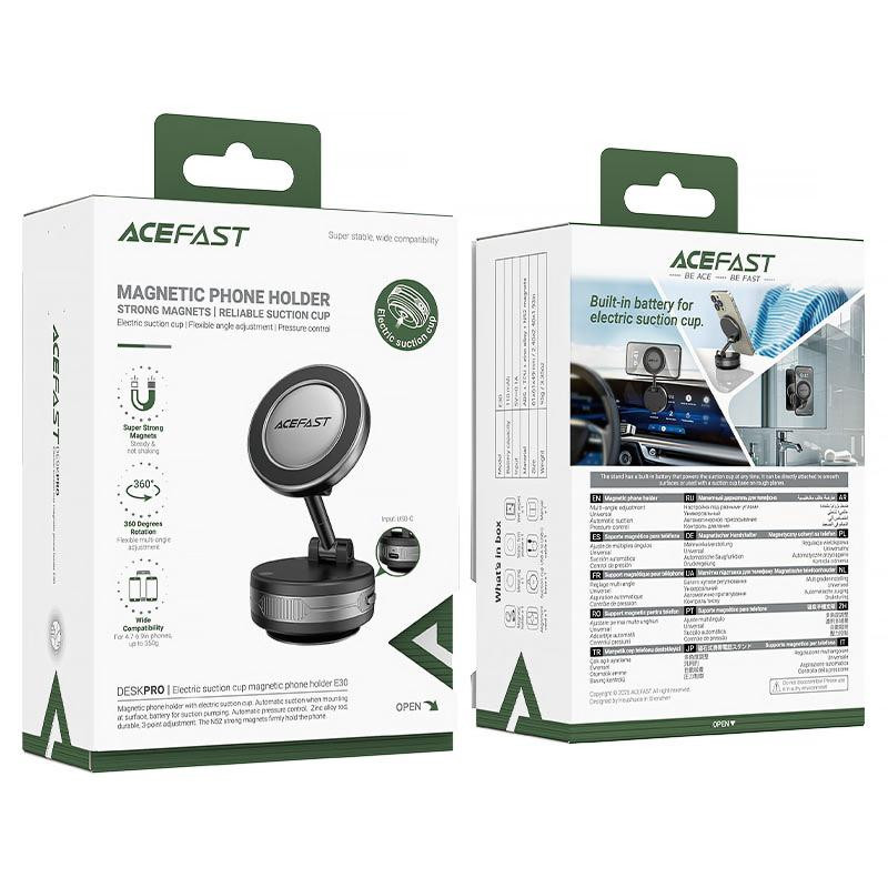 Магнитный держатель для телефона Acefast E30 Auto Fix 360° Херсон - зображення 6