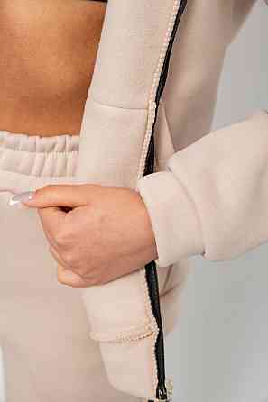 Спортивний костюм жіночий на флісі, бежевий | Новий | S-XL Одесса