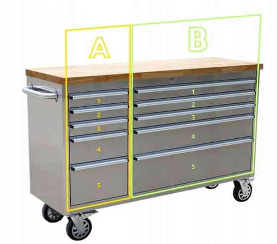 Тележка для инструмента 10 секций TORIN TBR5610-S Харків