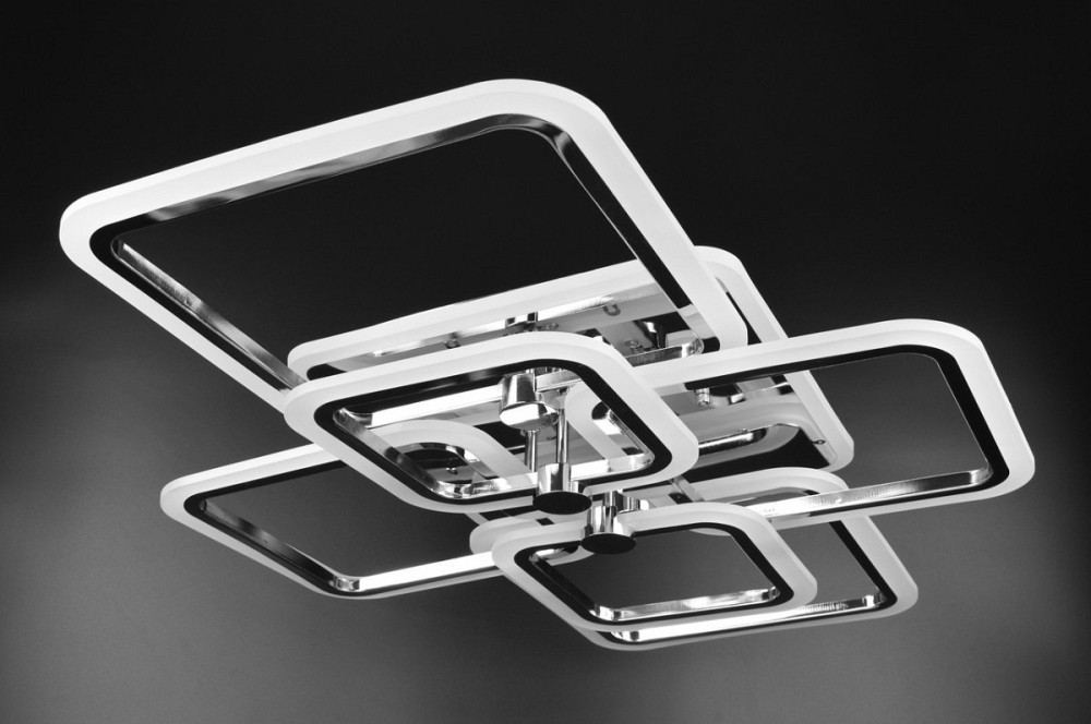 Люстра стельова LED з пультом A2503/2+2+2-rgb-ch Хром 12х59х80 см. Київ - зображення 1