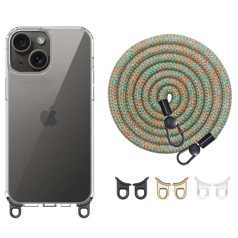 Чехол TPU Transparent with Straps для Apple iPhone 15 (6.1") Херсон - изображение 1