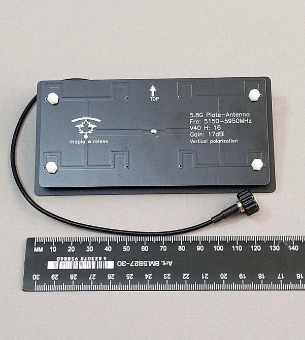 Антенна 5150-5950MHz, до 50 Вт 17dBi пластинчатая RP-AAT Maple Wireless, For FPV Monitor Дніпро - зображення 4