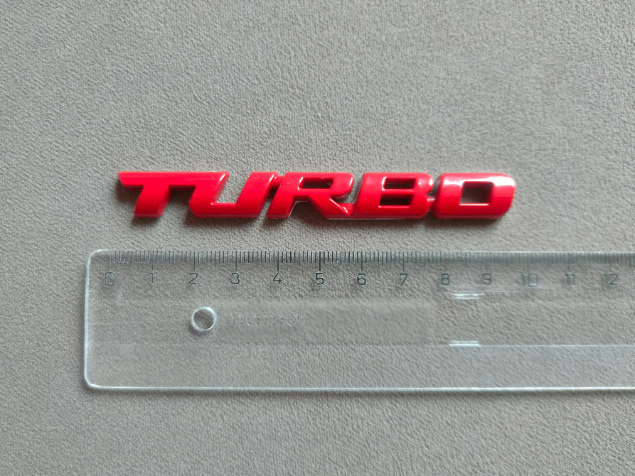 Наклейка Turbo Красная Металлическая турбо Киев - изображение 4