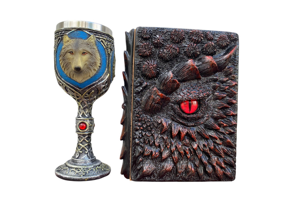 Подарочный набор Бокал 3 Волка и Блокнот 3 «Око Пламинного Дракона» Київ - зображення 1