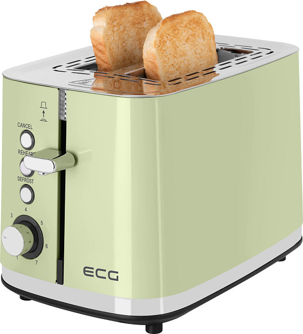 Тостер ECG ST 2766 Vintage Olive 925 Вт оливковый Киев - изображение 7