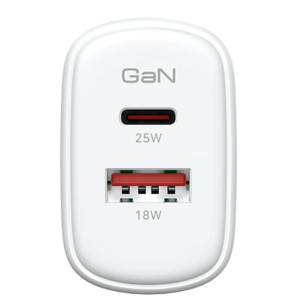 Зарядний пристрій ArmorStandart AR-T252WEU 25W GaN Type-C+USB White (ARM89532) Харьков - изображение 3