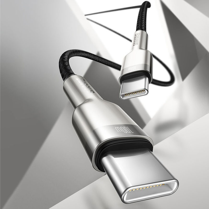 Дата кабель Baseus Cafule Series Metal Type-C to Type-C 100W (2m) (CATJK-D) Херсон - зображення 5