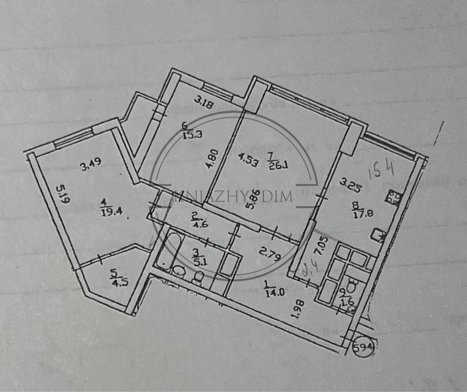 Продаж 3-х к. квартири, вул. Срібнокільська 1, м. Позняки. № 21138969 Київ - зображення 2