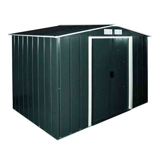 Сарай металлический ECO 262x241x191 см зеленый с белым Киев
