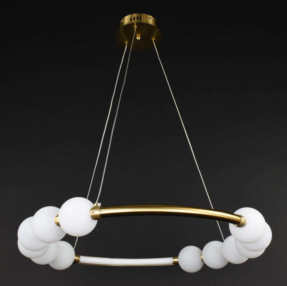 Люстра стельова LED SG33-600 Латунь 25-140х62х62 см. Киев - изображение 1