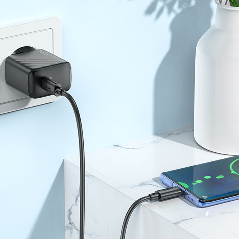 СЗУ Hoco CS22A Value PD30W (1USB-C) + кабель Type-C to Type-C Херсон - зображення 4
