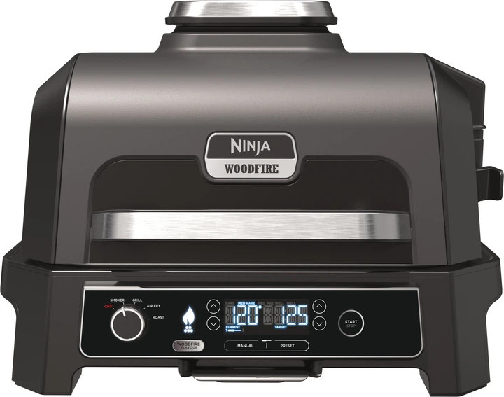 Гриль-барбекю электрический и коптильня Ninja Woodfire Pro XL OG850EU 1700 Вт черный Київ - зображення 1