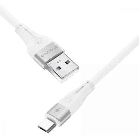 Кабель Proove Soft Silicone USB to Micro 2.4A 1m White (CCSO20001302) (Код товару:41282) Харьков