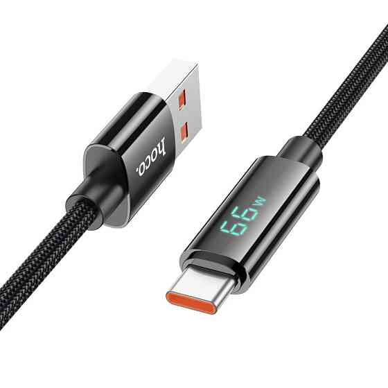 Дата кабель Hoco U125 Benefit 5A USB to Type-C with display (1.2m) Херсон
