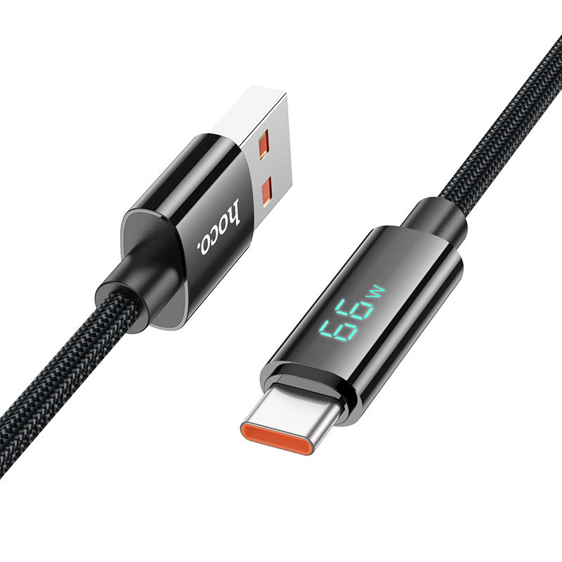 Дата кабель Hoco U125 Benefit 5A USB to Type-C with display (1.2m) Херсон - зображення 2