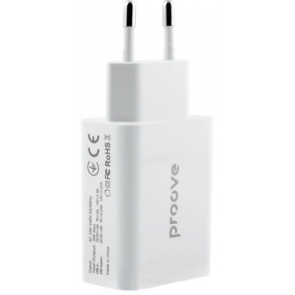 Мережевий зарядний пристрій Proove Rapid 20W Type-C + USB White (WCRP20110002) (Код товару:37761) Харьков - изображение 2