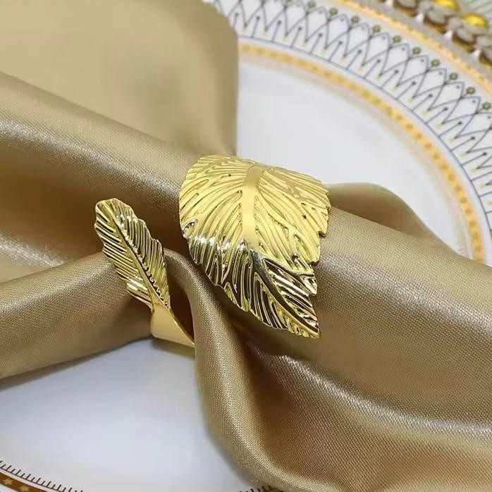 Набор колец для салфеток Leeseph Листья Gold 6 шт Одесса - изображение 8