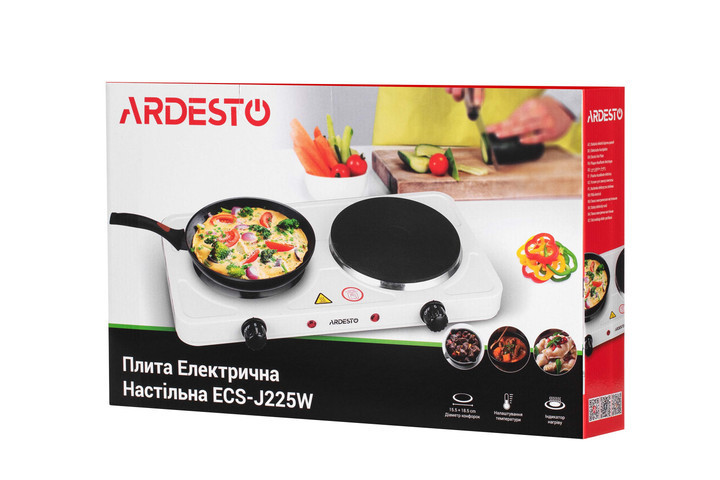 Плита настольная электрическая Ardesto EСS-J225W 2500 Вт белая Киев - изображение 2