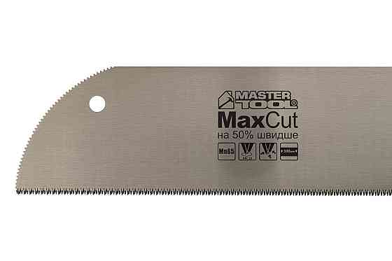 Ножовка для фанеры MASTERTOOL с запилом 12TPI MAX CUT 300 мм закаленный зуб 3-D заточка полированная Харьков