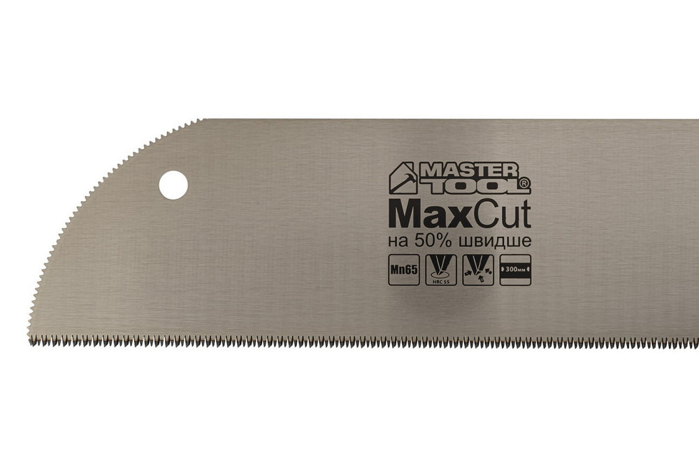 Ножовка для фанеры MASTERTOOL с запилом 12TPI MAX CUT 300 мм закаленный зуб 3-D заточка полированная Харьков - изображение 2