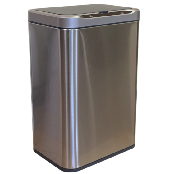 Сенсорное ведро для мусора JAH 13 л прямоугольное серебряный металлик с внутренним ведром Київ