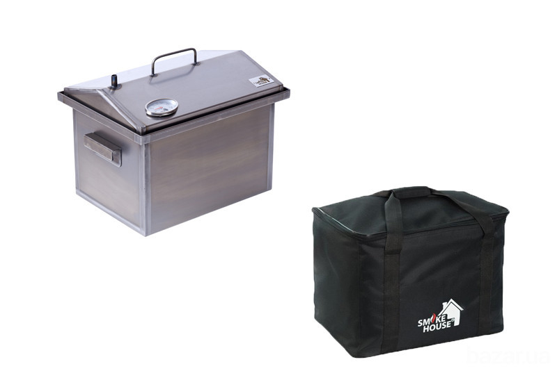 Коптильня горячего копчения Smoke House M Original с термометром и сумкой Харьков - изображение 1
