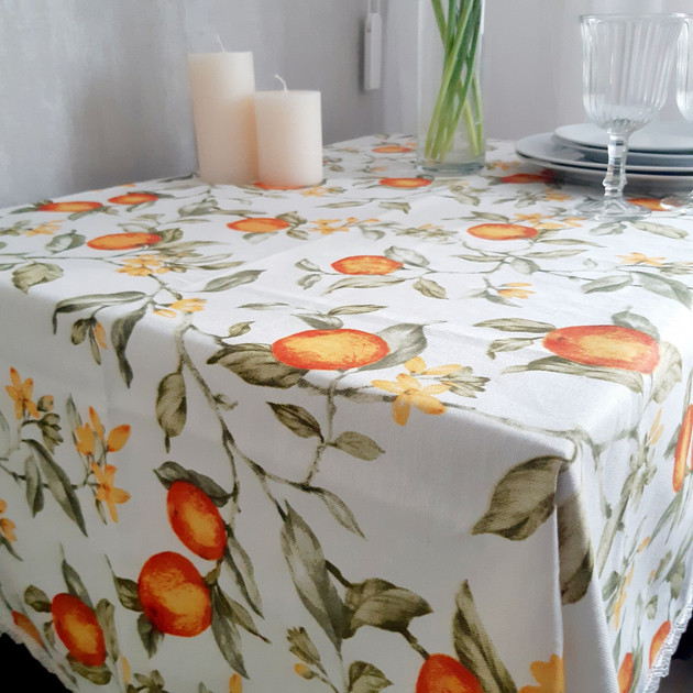 Скатерть с тефлоновым покрытием 120х170см Цитрус Одеса - зображення 7