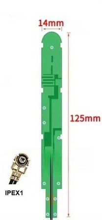 Антенна 690-960MHz 8dBi, кабель RF1.13 20 см IPEX1, 125х14 мм, линейная поляризация (10967) Днепр - изображение 1