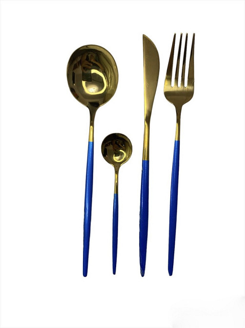 Набор столовых приборов бордовый на 2 персоны (код 00274) Київ - зображення 3