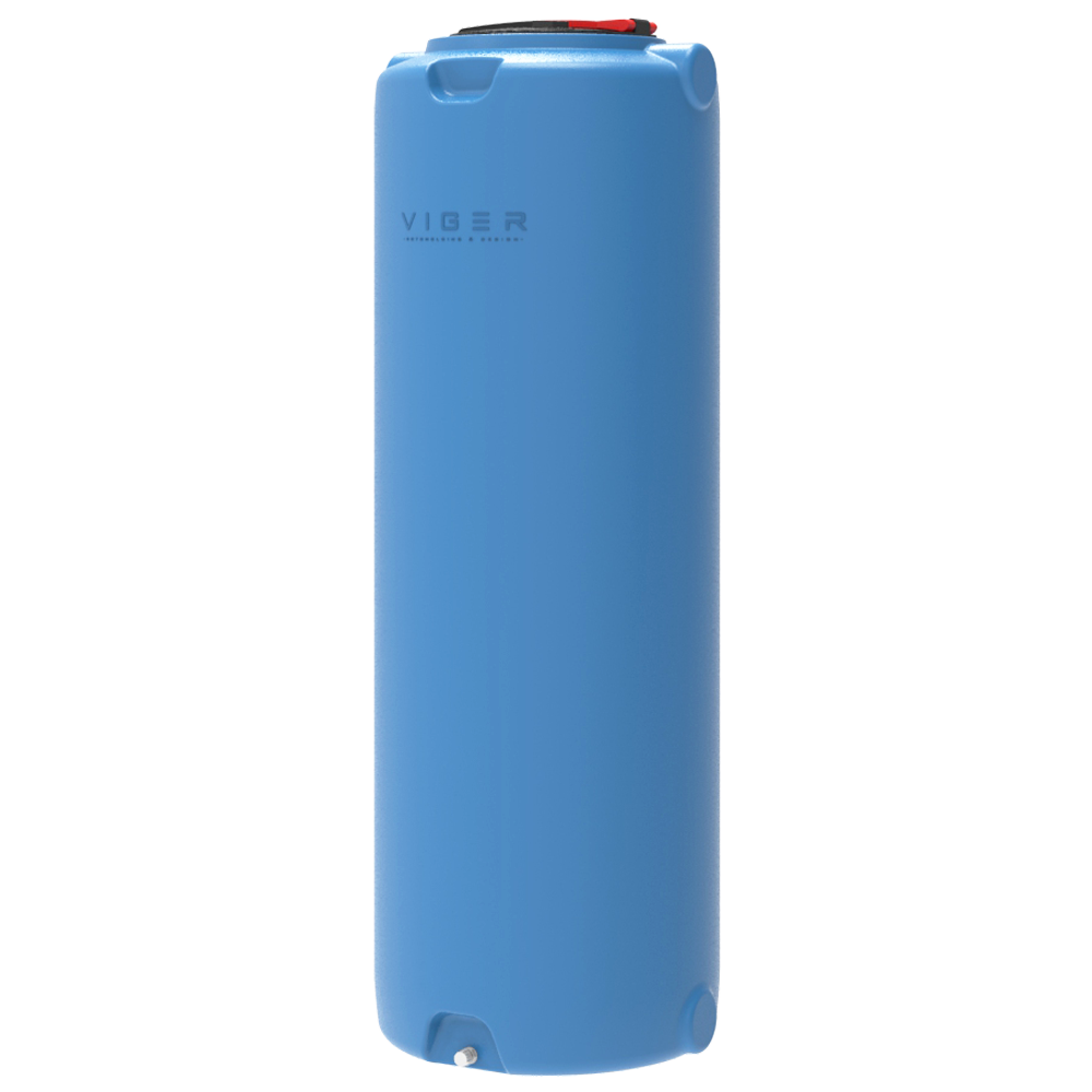 Емкость 1000 л узкая вертикальная Viger голубая Київ - зображення 1