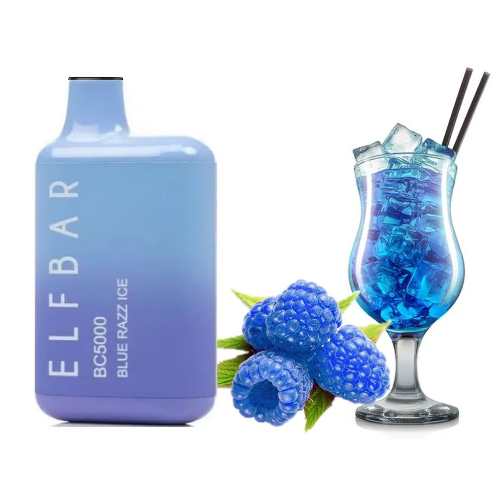 • Синя малина з льодом • Електрона сигарета Elfbar BC 5000 тяг, 5% Київ - зображення 1