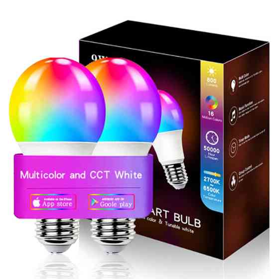Светодиодная RGB лампочка Smart bulb light 2pcs with Bluetooth E27 with app Херсон