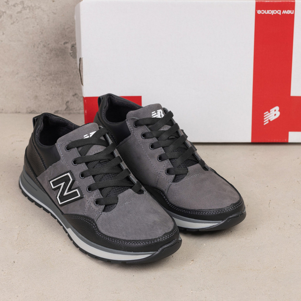 Мужские кожаные кроссовки Clasic Grey Киев - изображение 7