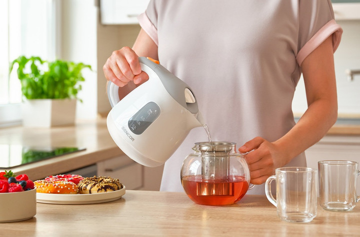 Электрочайник Sencor SWK 1100WH 1 л белый с серым Київ - зображення 6