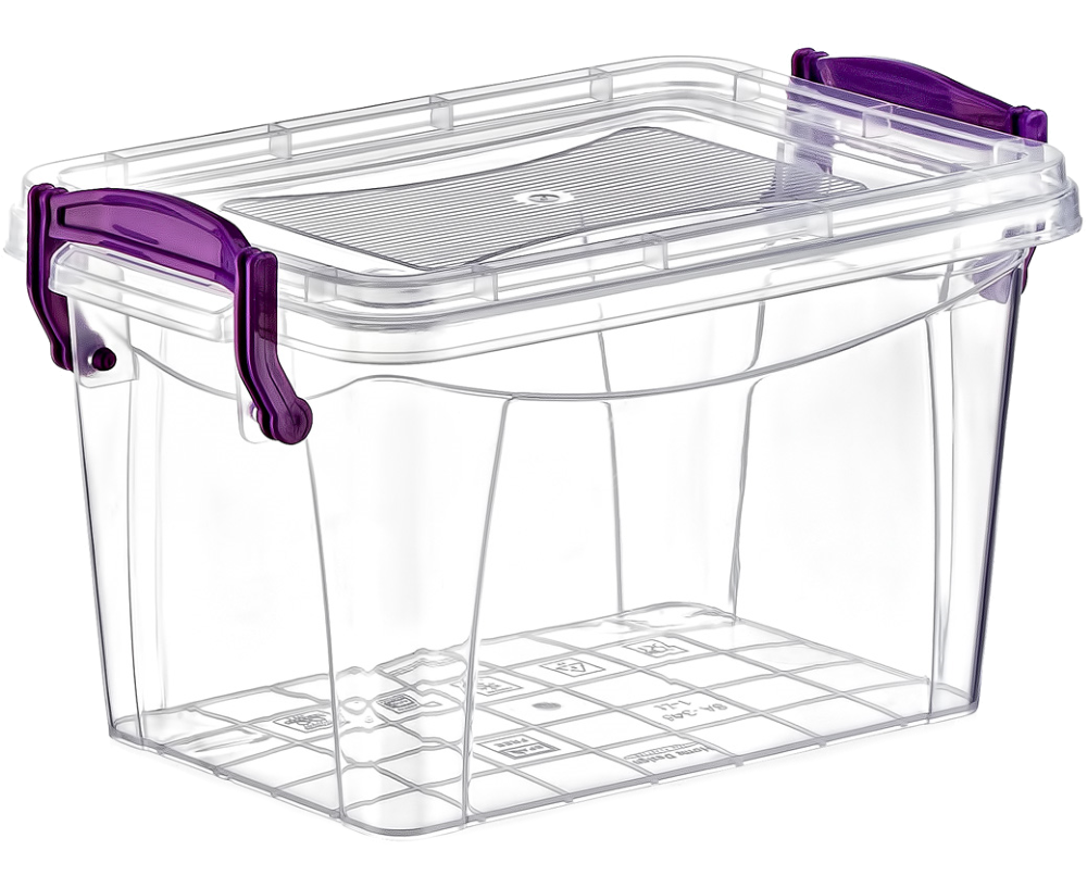 Контейнер на защелках глубокий 1 л прозрачный Київ - зображення 1