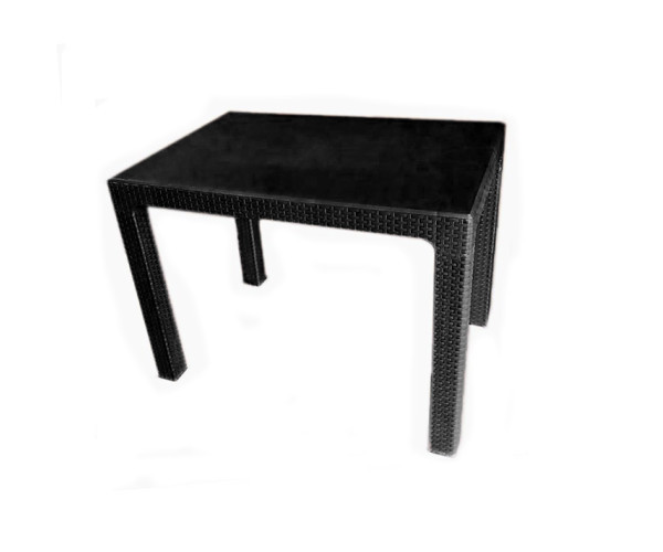 Стіл Лорі пластиковий ротанг 100*70 чорний Дніпро - зображення 2