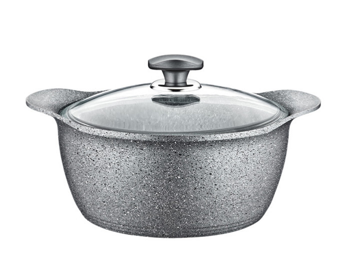 Каструля зі скляною кришкою OMS 3120-24-grey 24 см 4.5 л Киев - изображение 1