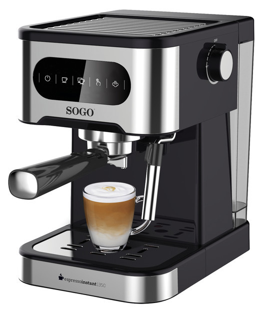 Кофеварка рожковая SOGO SS-5667 20 Бар серебристая Киев - изображение 1