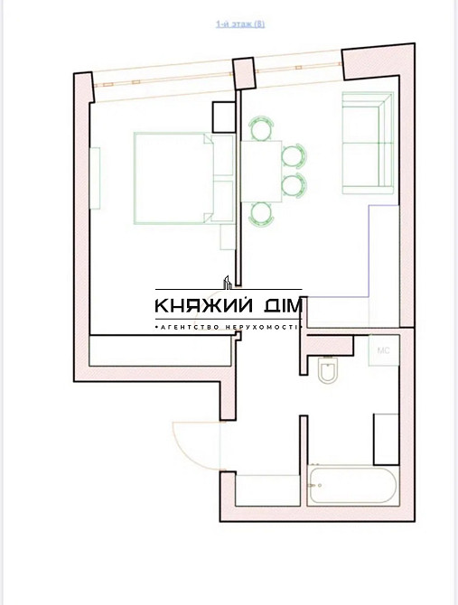 Продаж 1-но к. квартири в ЖК Славутич. № 21147304 Київ - зображення 9