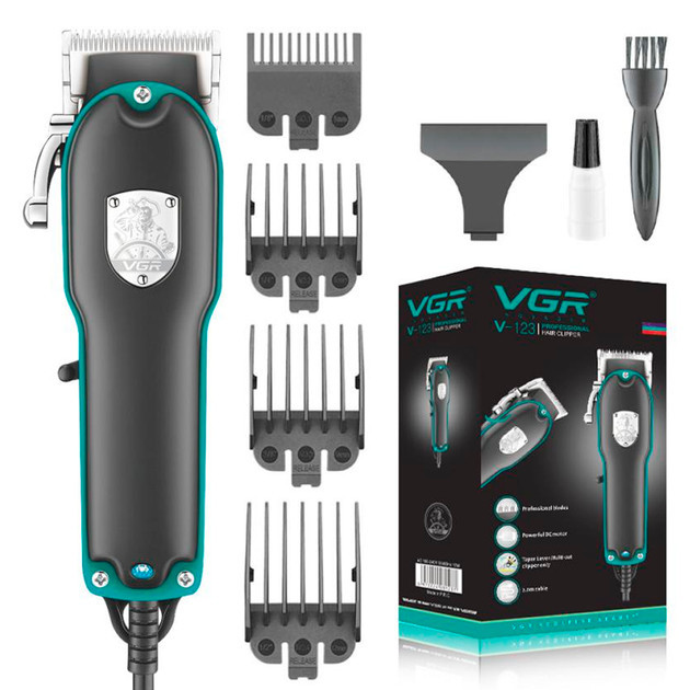 Машинка для стрижки VGR V-123 10 Вт черная Київ - зображення 1